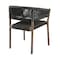 Armen Living Doris Outdoor Patio Dining Chair in Light Eucalyptus Wood with Charcoal Rope, PK2 LCDOSICHR - alternate 5
